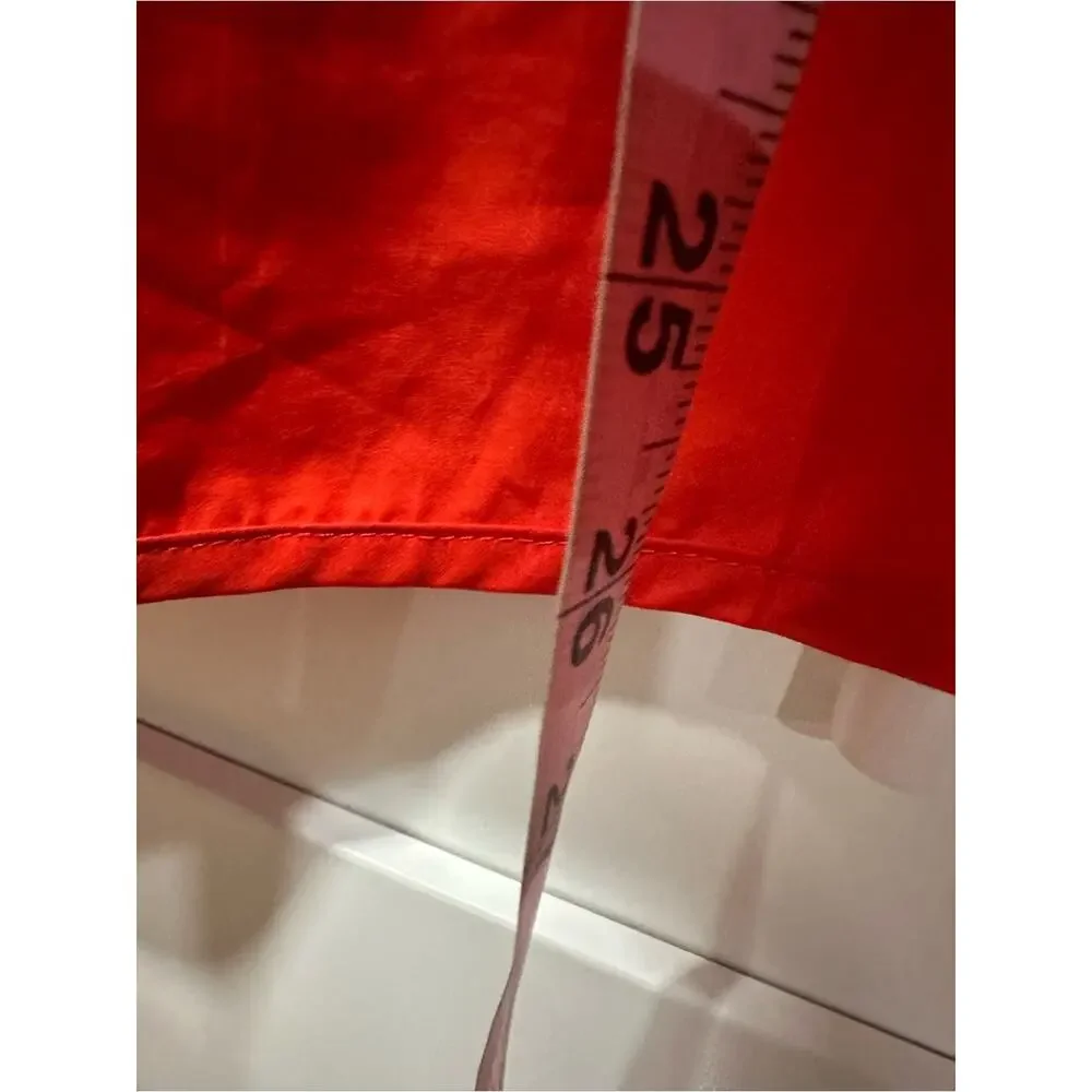 IVY PARK Red Hooded Windbreaker Pullover Jacket S Oversized Zip Pocket Athletic